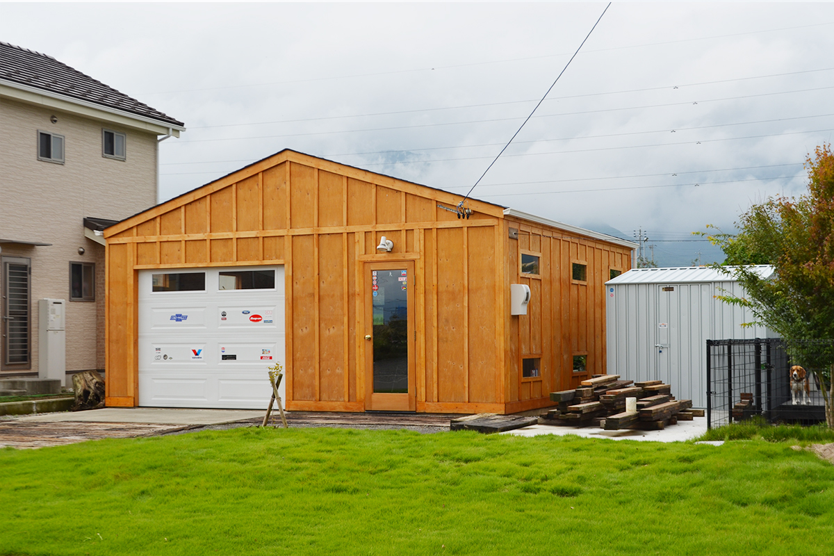 木造物置 ガレージ 施工事例
