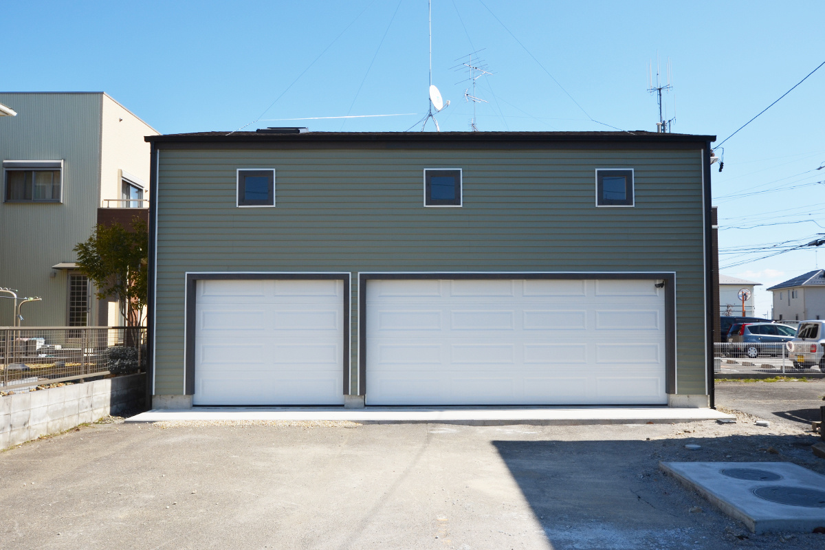 木造ガレージ 施工事例