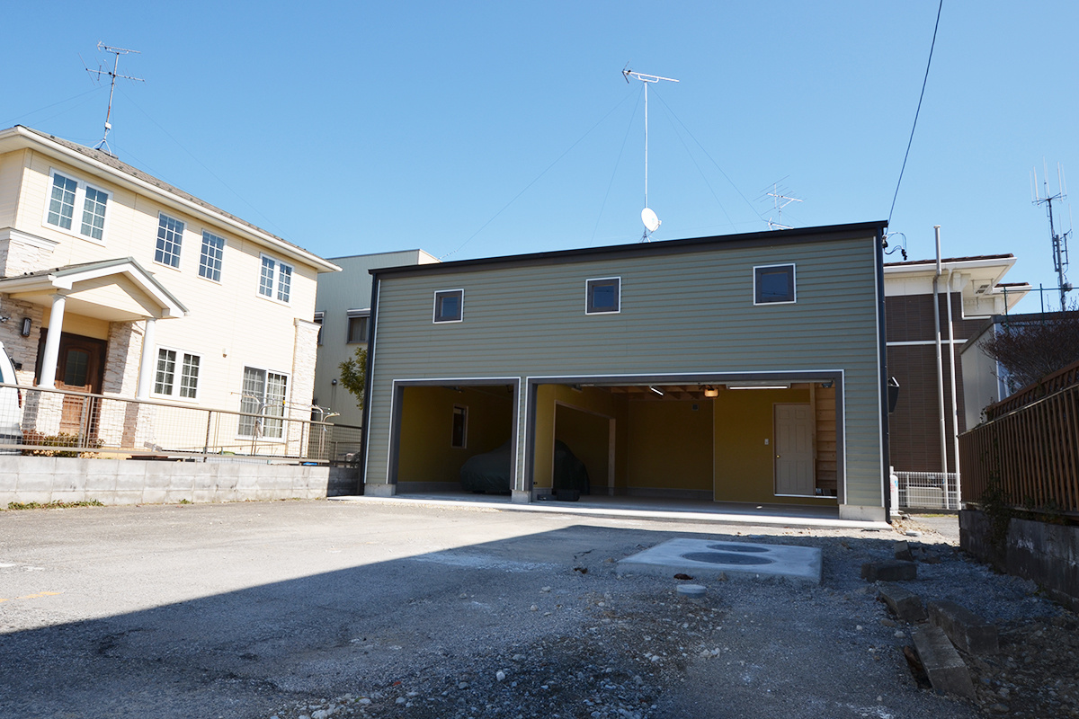 木造ガレージ 施工事例