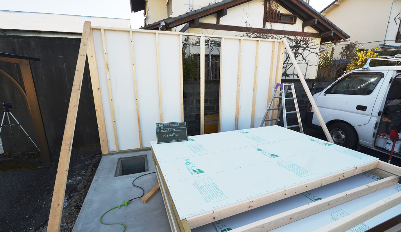 木造物置 施工事例 ガレージ