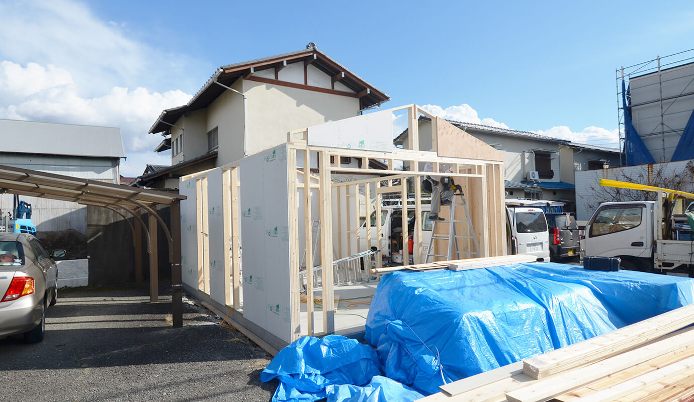 木造物置 施工事例 ガレージ