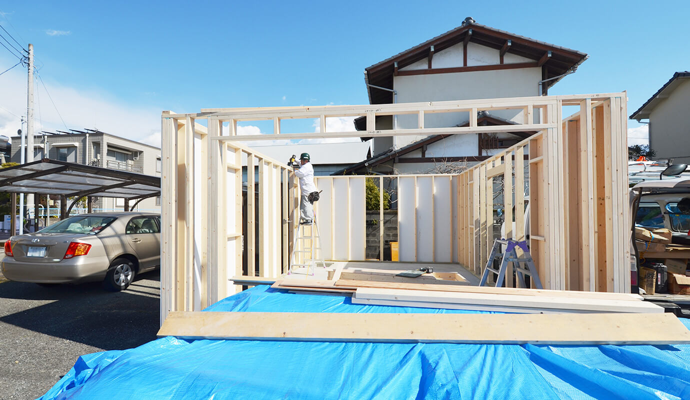 木造物置 施工事例 ガレージ