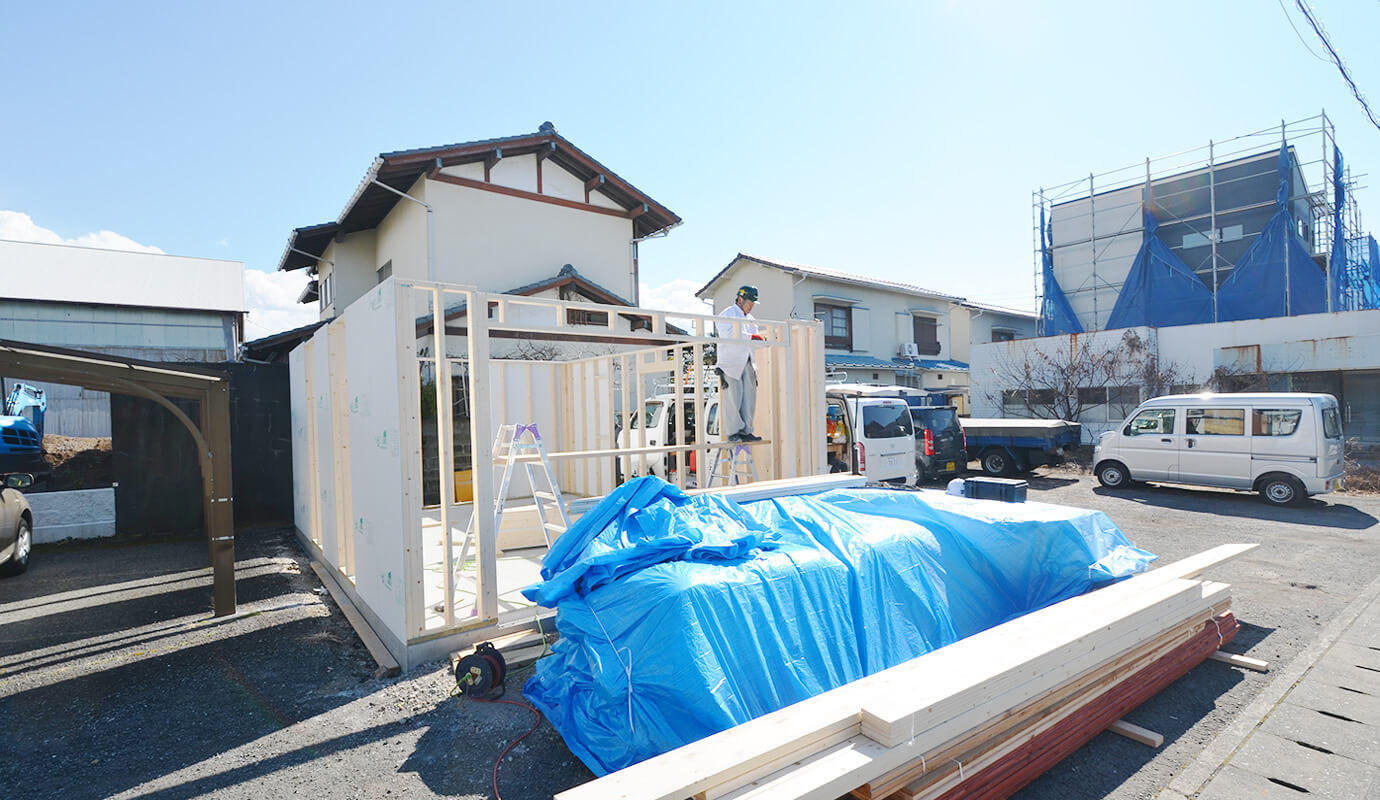 木造物置 施工事例 ガレージ