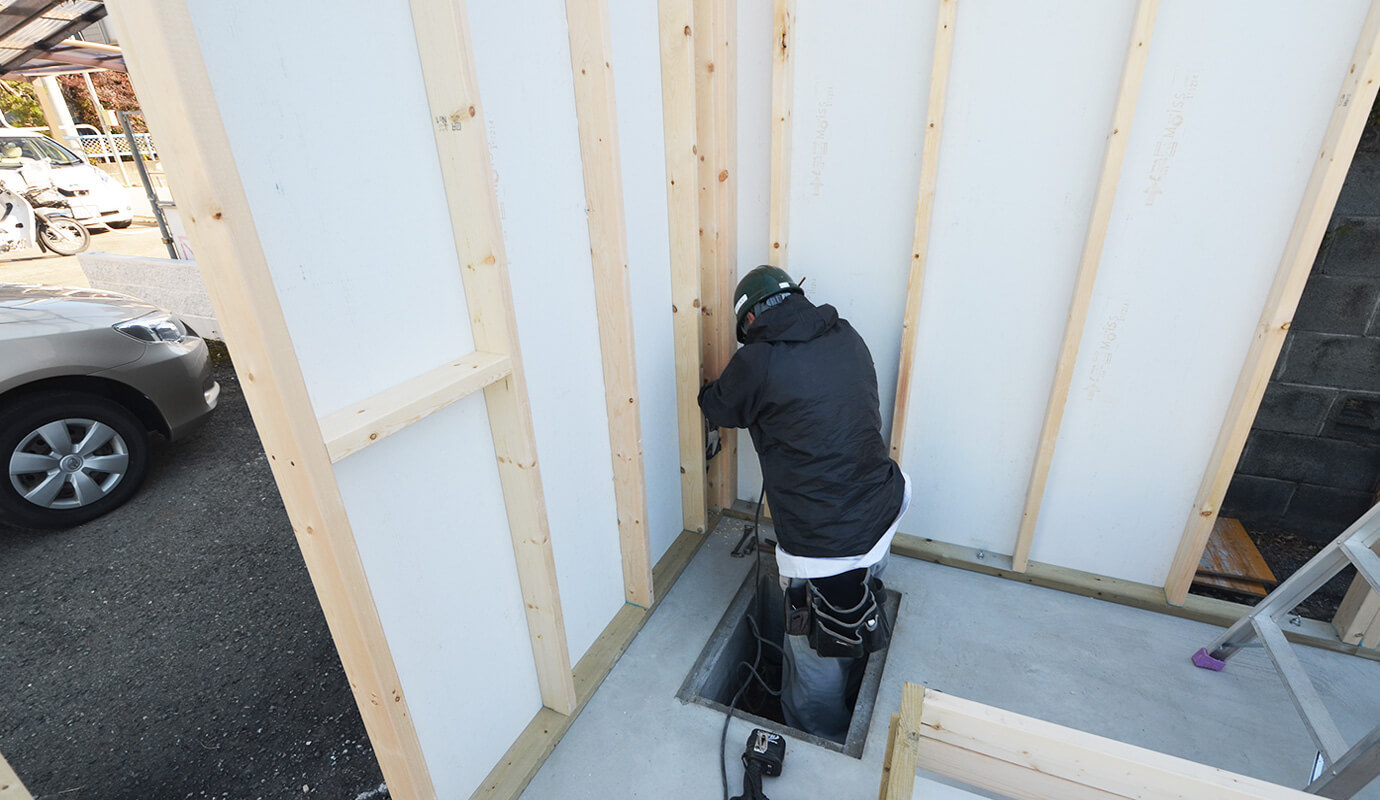 木造物置 施工事例 ガレージ