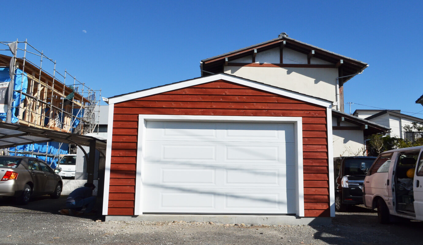 木造物置 施工事例 ガレージ