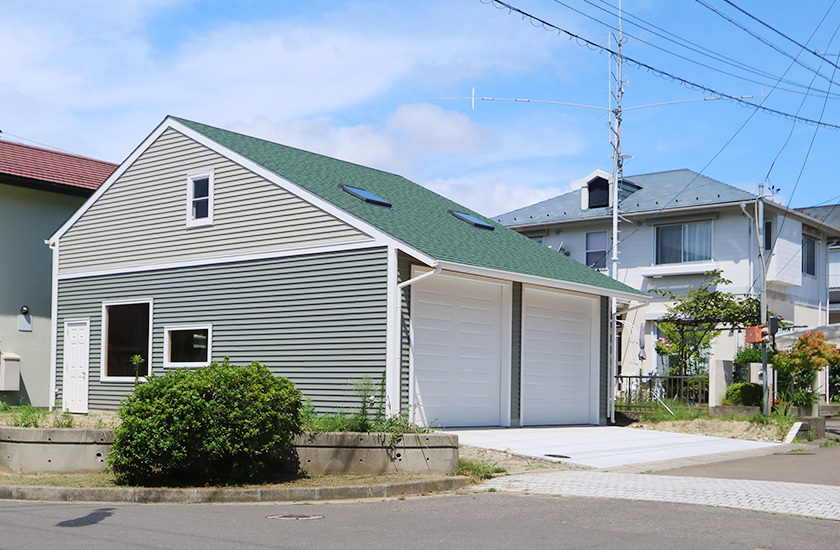 木造ガレージ 施工事例