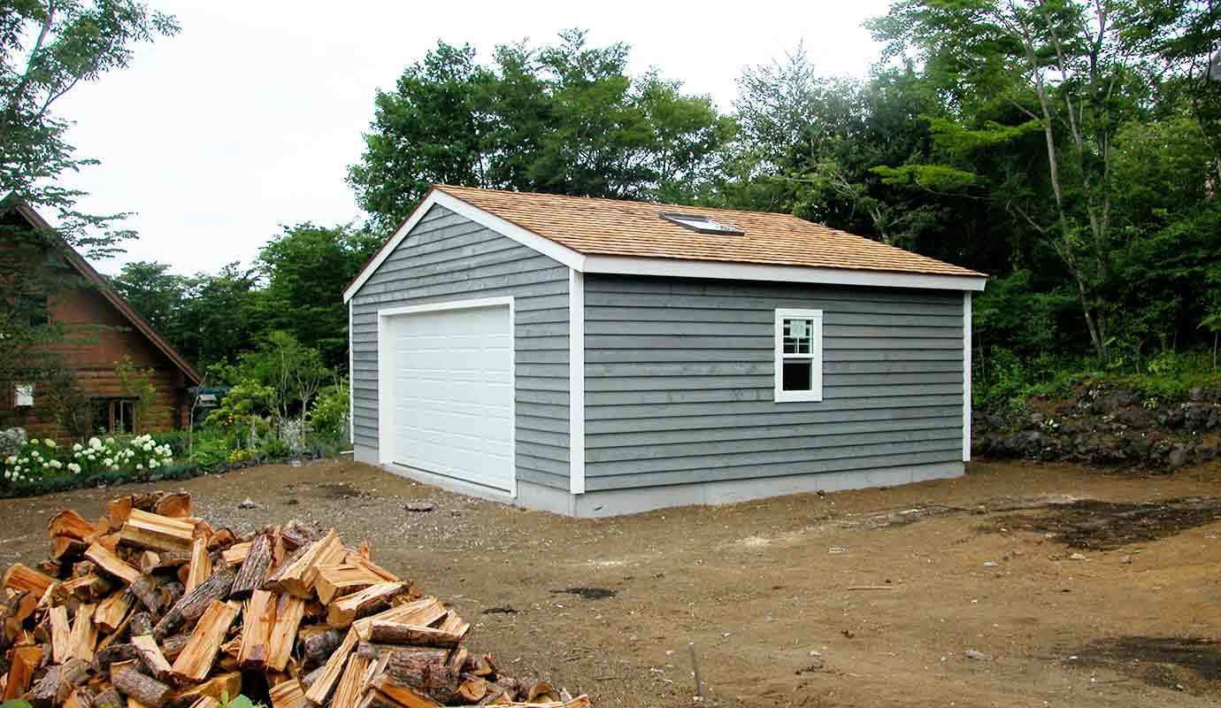 木の質感を生かした木造ガレージG-BB写真