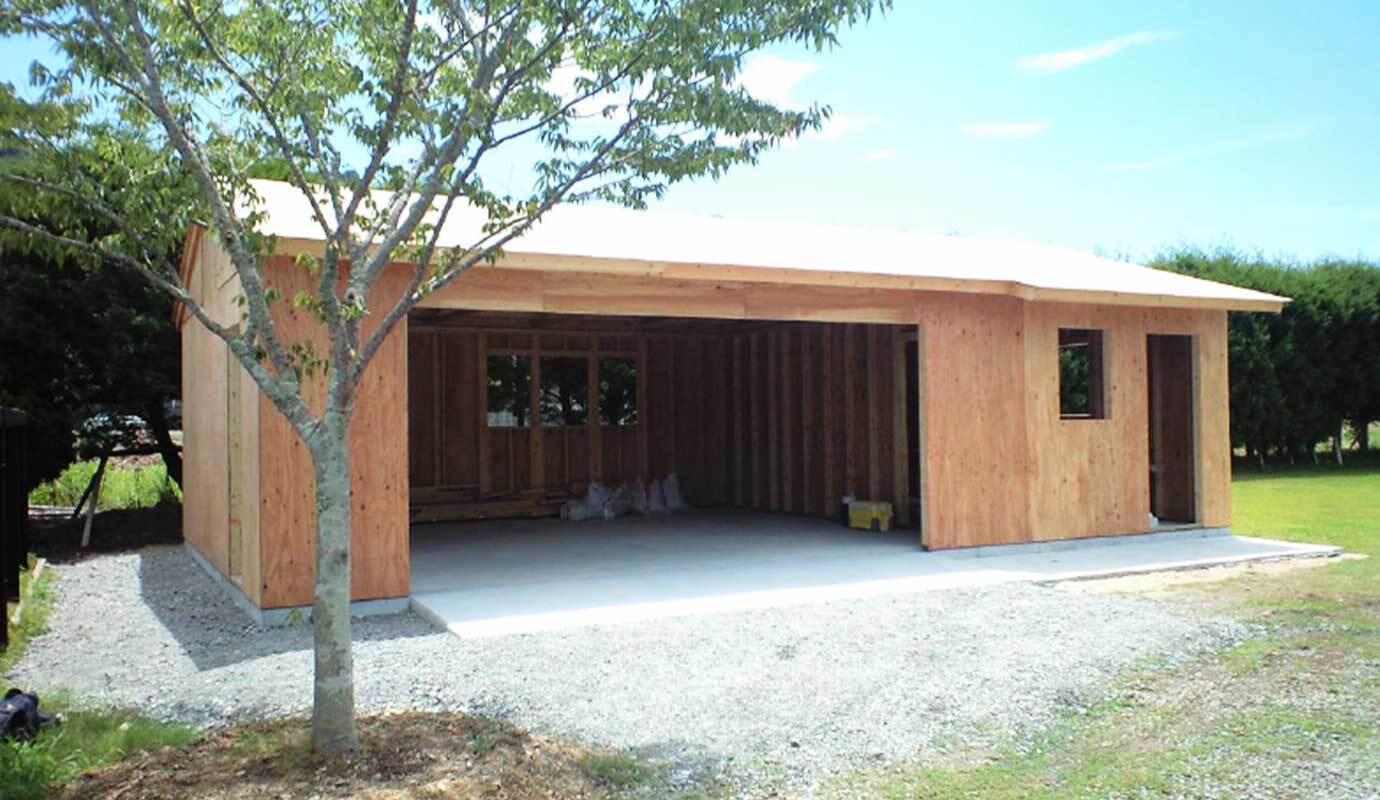 ガレージ,物置,小屋,工事,施工