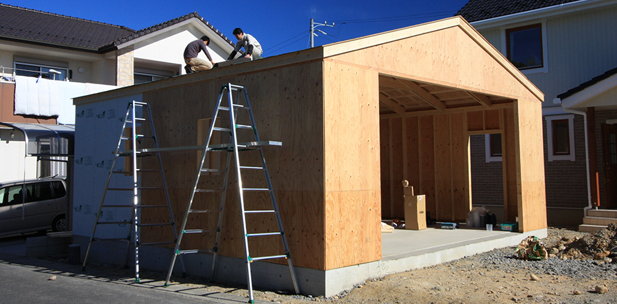 やってみよう Diyでガレージ作りに挑戦 国際規格の木造建築 ガレージ 車庫 物置 倉庫 小屋なら株式会社イープラン